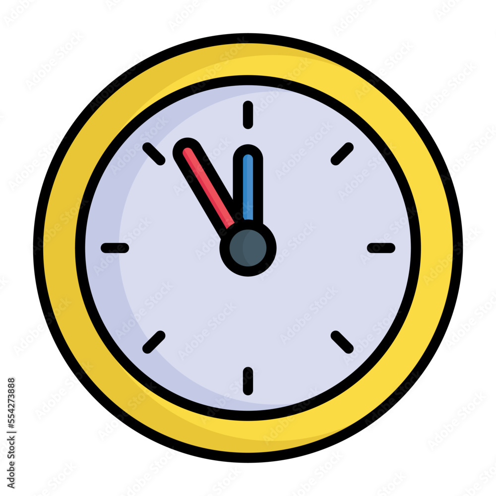 Trendy vector design of wall clock Trendy vector design of wall clock