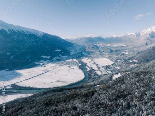 Innvalley in Tyrol, Austria, in Winter