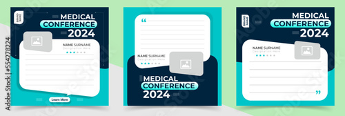 Healthcare social media post for hospital clinic promotion or web banners square flyer