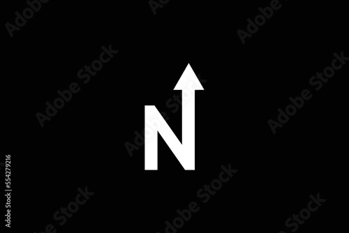 Free Download Outstanding Professional Trendy Awesome Artistic N Initial Based Alphabet Arrow Logo Design Template - GFXLoad