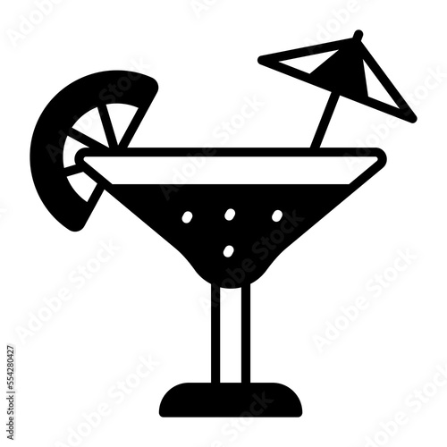 An icon of cocktail in modern and trendy style