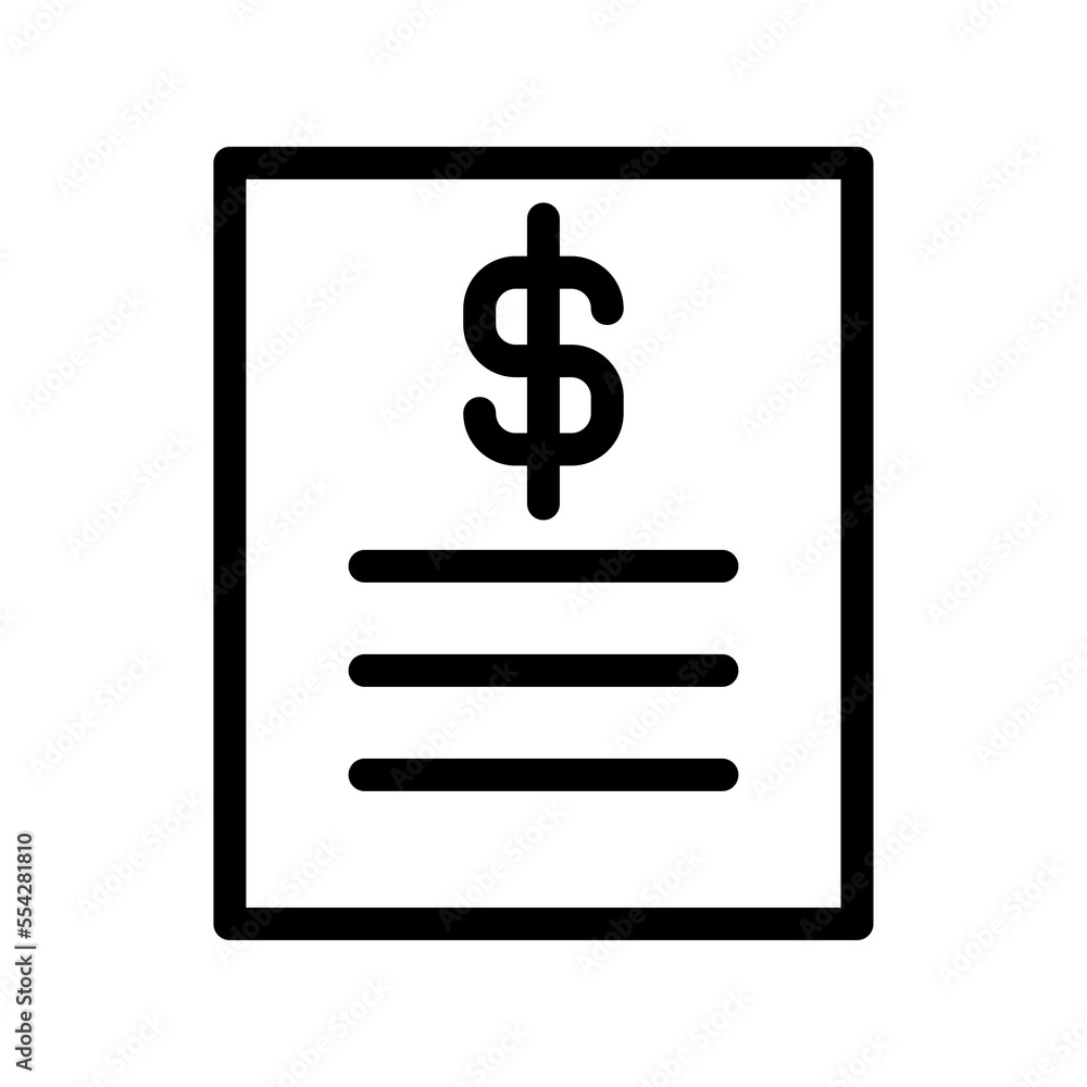 Illustration Vector Graphic of Bill icon Illustration Vector Graphic of Bill icon