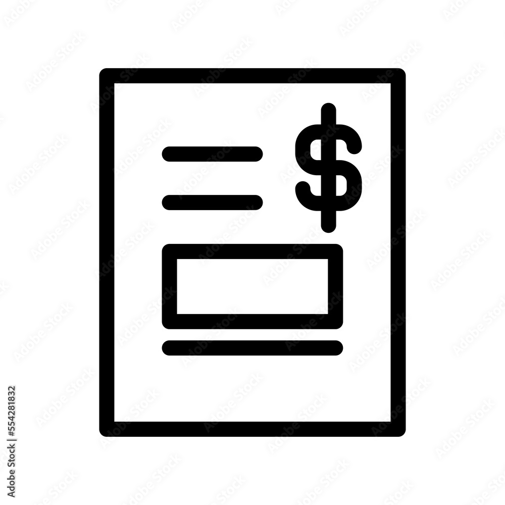 Illustration Vector Graphic of Bill icon Illustration Vector Graphic of Bill icon
