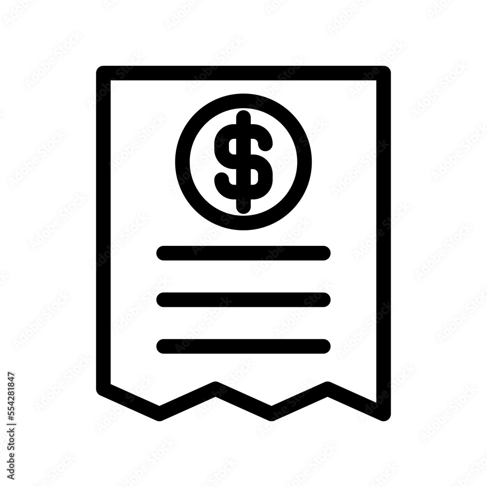 Illustration Vector Graphic of Bill icon Illustration Vector Graphic of Bill icon