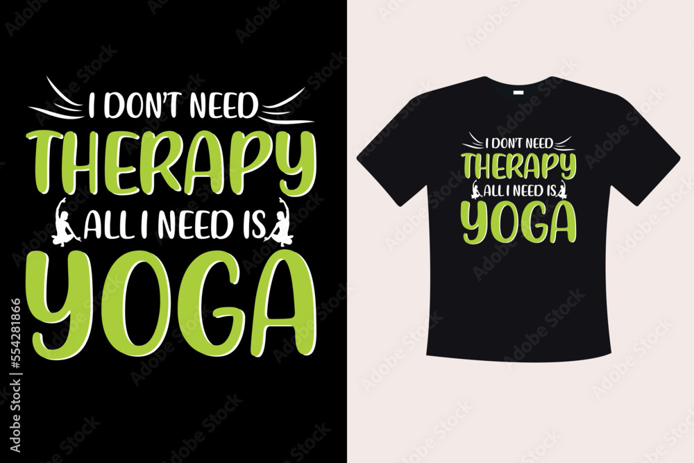 Naklejka premium Yoga t-shirt design