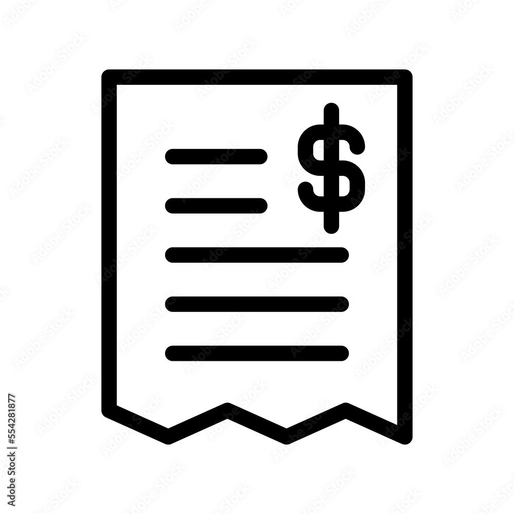 Illustration Vector Graphic of Bill icon Illustration Vector Graphic of Bill icon
