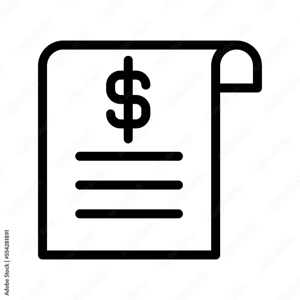 Illustration Vector Graphic of Bill icon Illustration Vector Graphic of Bill icon