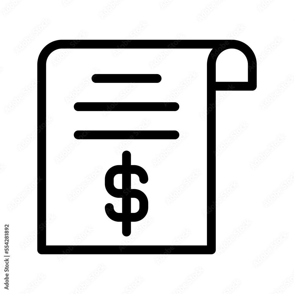 Illustration Vector Graphic of Bill icon Illustration Vector Graphic of Bill icon