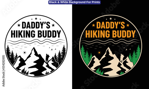 Hiking Mountain Motivational T-shirt Design vector. Use for T-Shirt, mugs, stickers, etc.