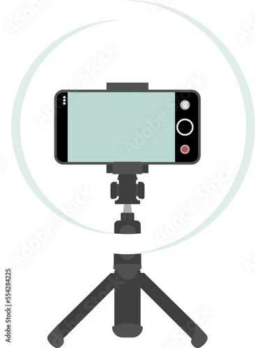 Smartphone, phone on a tripod