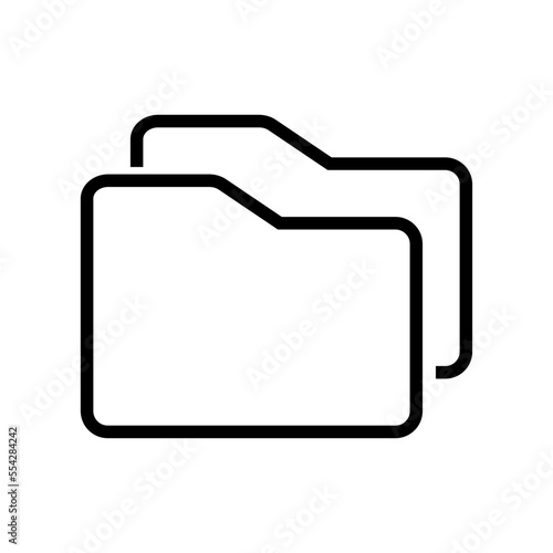 Two simple folder icons. Organize computer files. Vector.