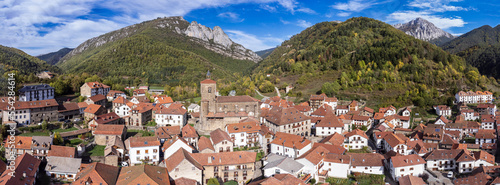 town of Isaba, Roncal Valley, Navarra, Pyrenean mountain range, Spain photo