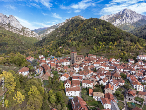 town of Isaba, Roncal Valley, Navarra, Pyrenean mountain range, Spain photo