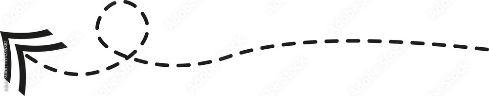 Dashed line arrow Dashed line arrow