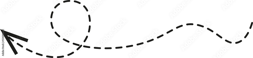 Dashed line arrow Dashed line arrow
