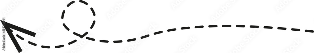 Dashed line arrow Dashed line arrow