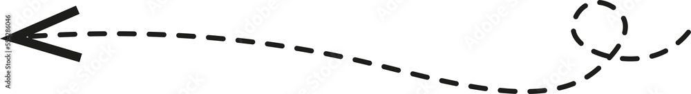 Dashed line arrow Dashed line arrow