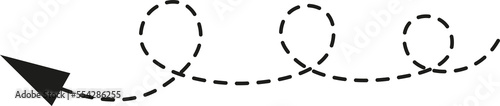 Dashed line arrow