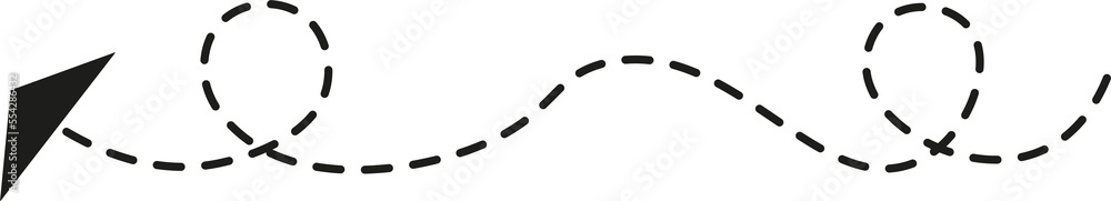 Dashed line arrow Dashed line arrow
