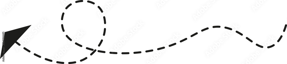 Dashed line arrow Dashed line arrow