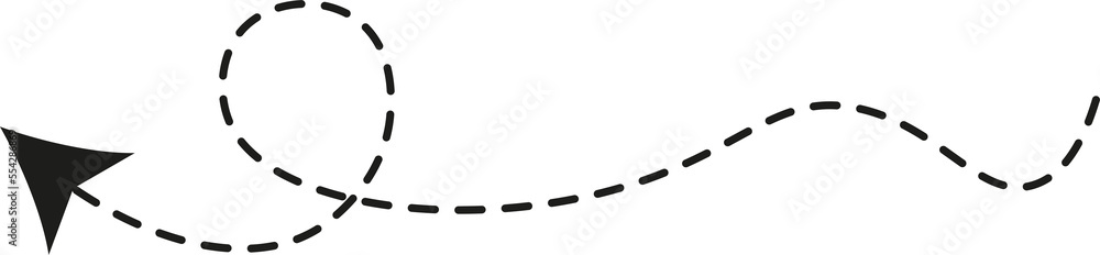 Dashed line arrow Dashed line arrow