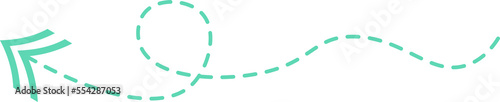 Dashed line arrow