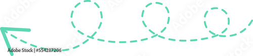 Dashed line arrow