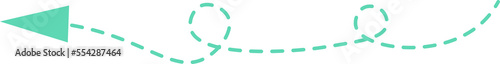 Dashed line arrow