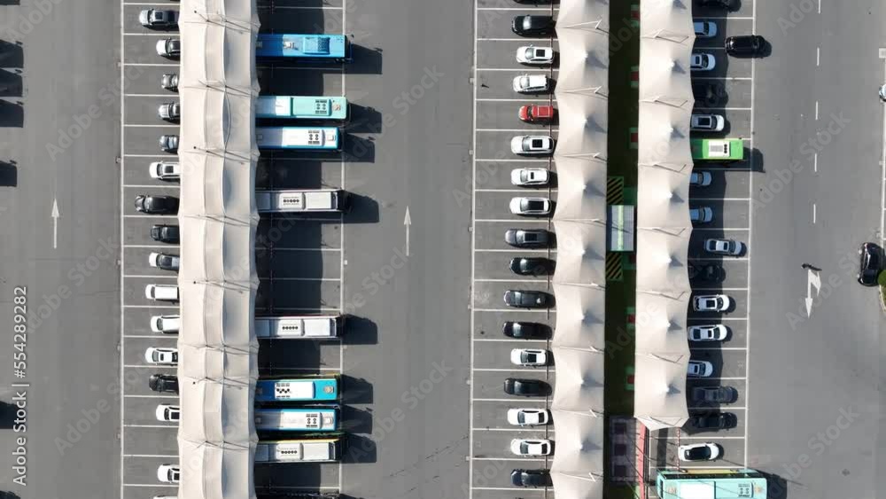 parking lot in city parking lot in city