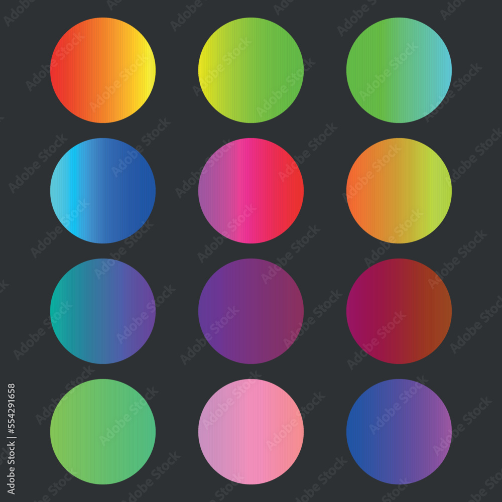 Colored circles with gradient