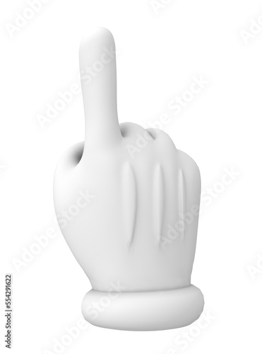 Pointing Hand sign ,3D illustration Hand gesture sign icon 