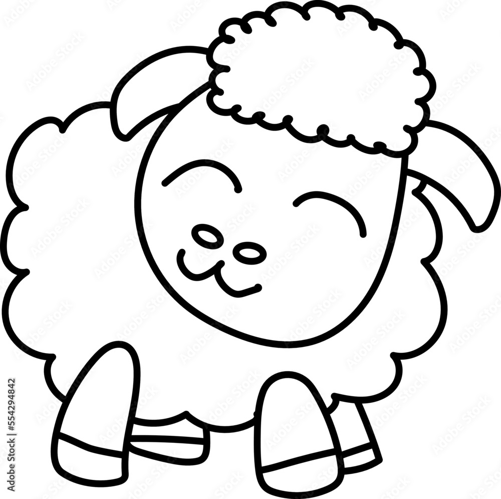 illustration of an isolated lamb on a white background illustration of an isolated lamb on a white background