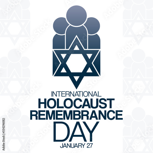 International Holocaust Remembrance Day. January 27. Vector illustration. Holiday poster.