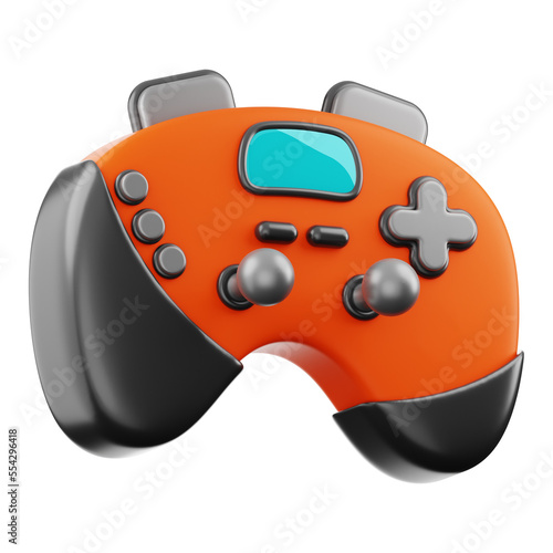 Premium technology game controller icon 3d rendering on isolated background