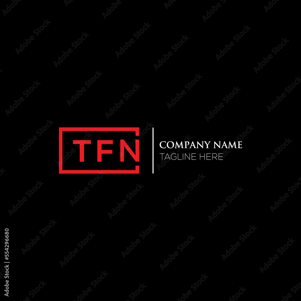 TFN letter logo design on black background. TFN creative initials ...