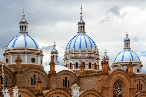 Domes of the New Cathedral, Cuenca, Ecuador. photo