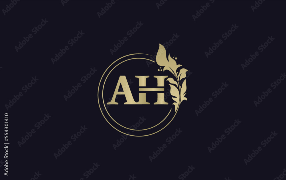 Golden leaf and circle logo design vector. Golden beauty logo and business symbol vector design Golden leaf and circle logo design vector. Golden beauty logo and business symbol vector design