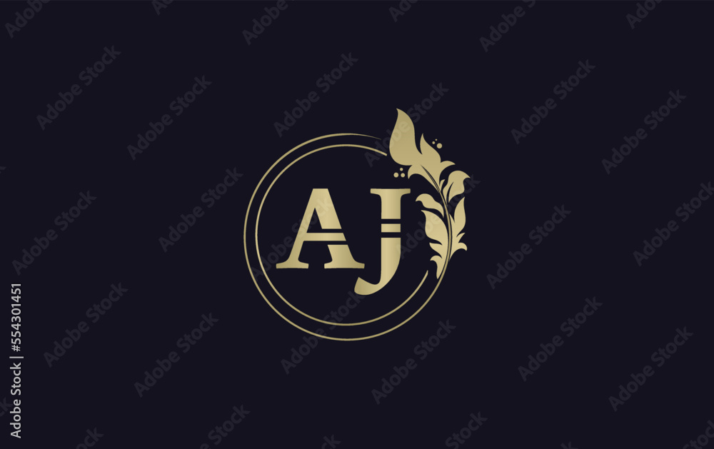 Golden leaf and circle logo design vector. Golden beauty logo and business symbol vector design Golden leaf and circle logo design vector. Golden beauty logo and business symbol vector design