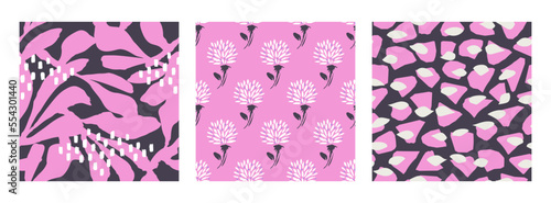 Floral seamless pattern animalier 