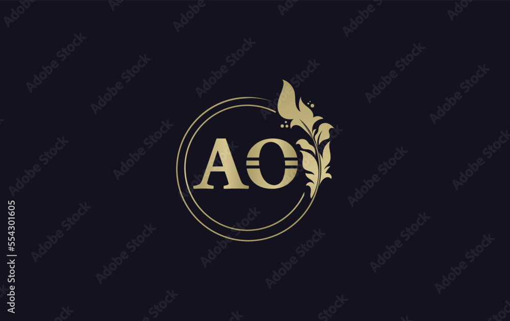 Golden leaf and circle logo design vector. Golden beauty logo and business symbol vector design Golden leaf and circle logo design vector. Golden beauty logo and business symbol vector design