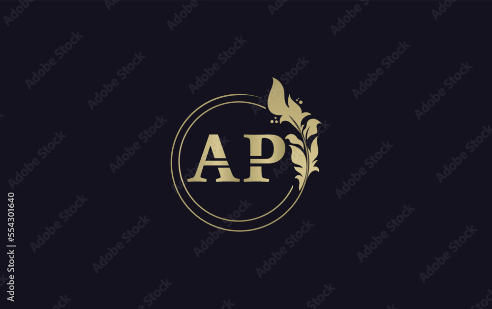 Golden leaf and circle logo design vector. Golden beauty logo and business symbol vector design Golden leaf and circle logo design vector. Golden beauty logo and business symbol vector design