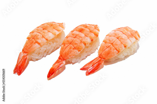 sushi on a white background
