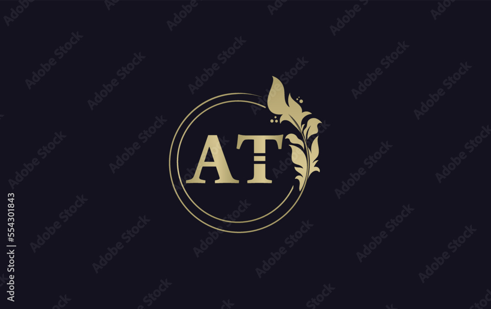 Golden leaf and circle logo design vector. Golden beauty logo and business symbol vector design Golden leaf and circle logo design vector. Golden beauty logo and business symbol vector design