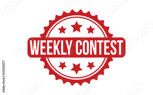 Weekly Contest Rubber Stamp Seal Vector