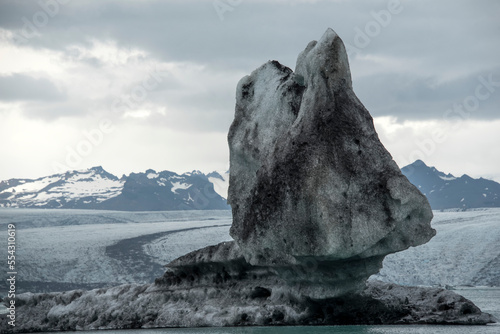 Strangely shaped ice formation on the Vatnajokull Glacier. Vatnajokull is the largest glacier in Iceland; Djupivogur, South Coast, Iceland photo