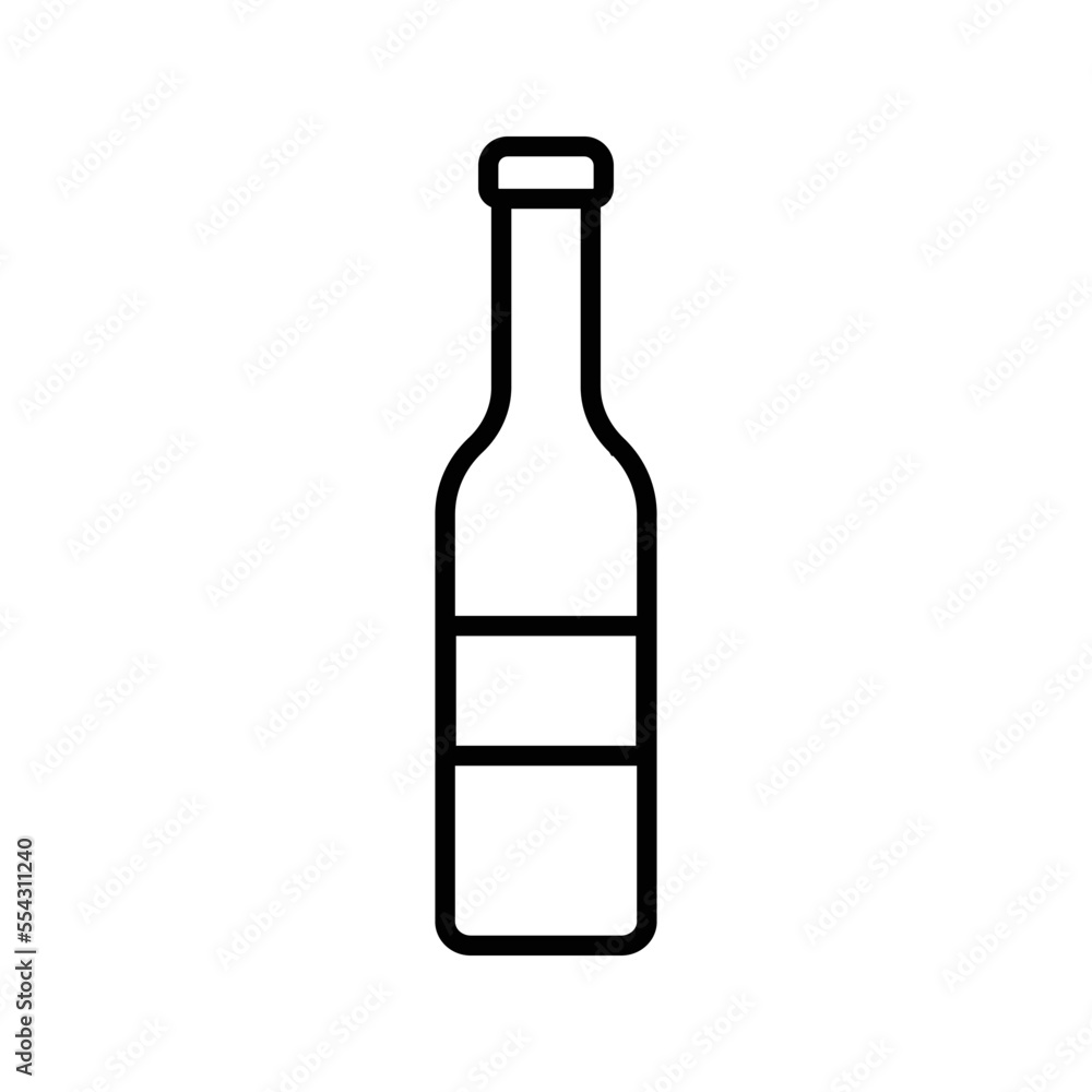 Wine bottle icon. Alcohol drink shape element. Vector illustration isolated on white background. Vector illustration. Wine bottle icon. Alcohol drink shape element. Vector illustration isolated on white background. Vector illustration.