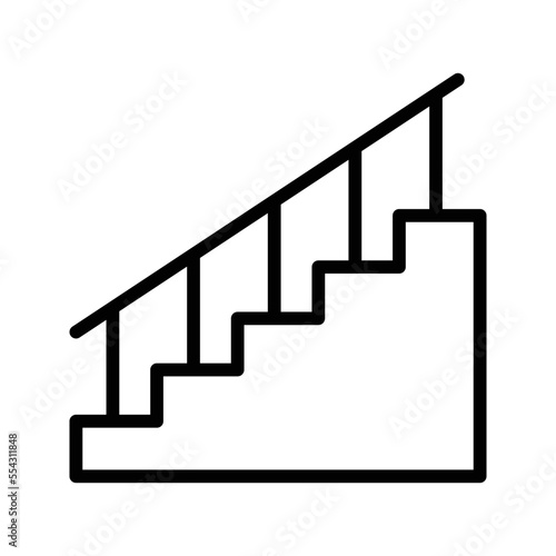 Stairs icon. Trendy modern vector stairs icon on white background 