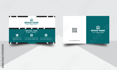 professional corporate business card template. Advertising design company. Layout with Modern Design. 
modern creative design business card. Double sided business card design. Clean corporate card