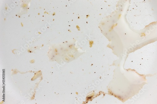 Photography Bottom of a cereal bowl with leftover milk and cinnamon.