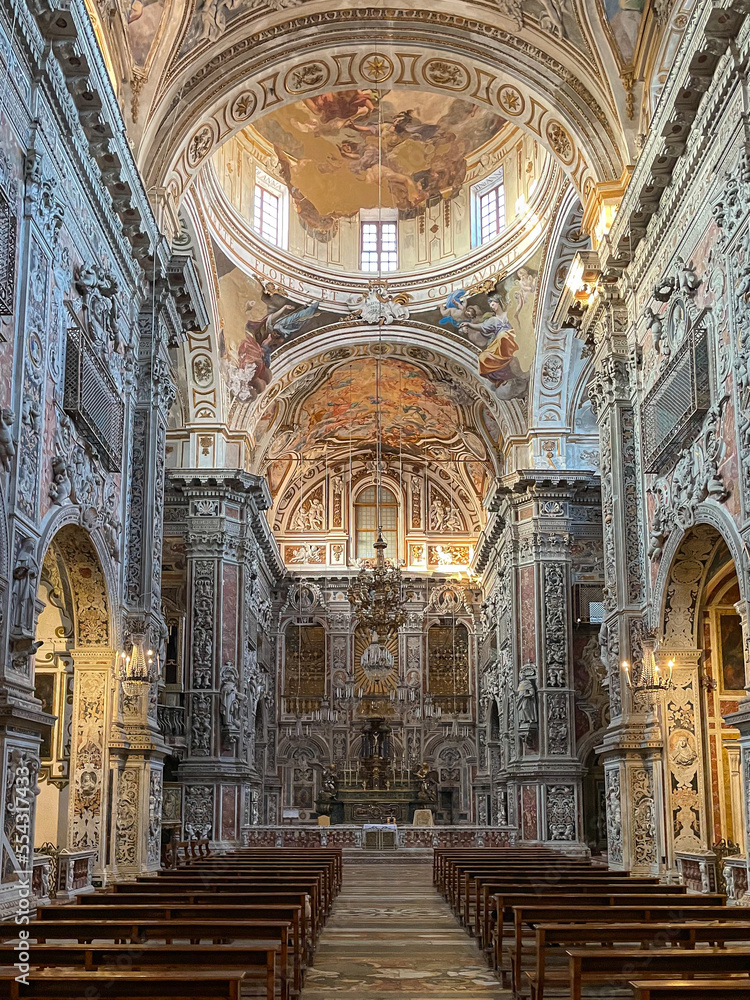 Roman Catholic church Saint Catherine of Alexandria in the historical part of Palermo. In the 16th century the monastery was expanded and the current church building was dedicated to Santa Caterina